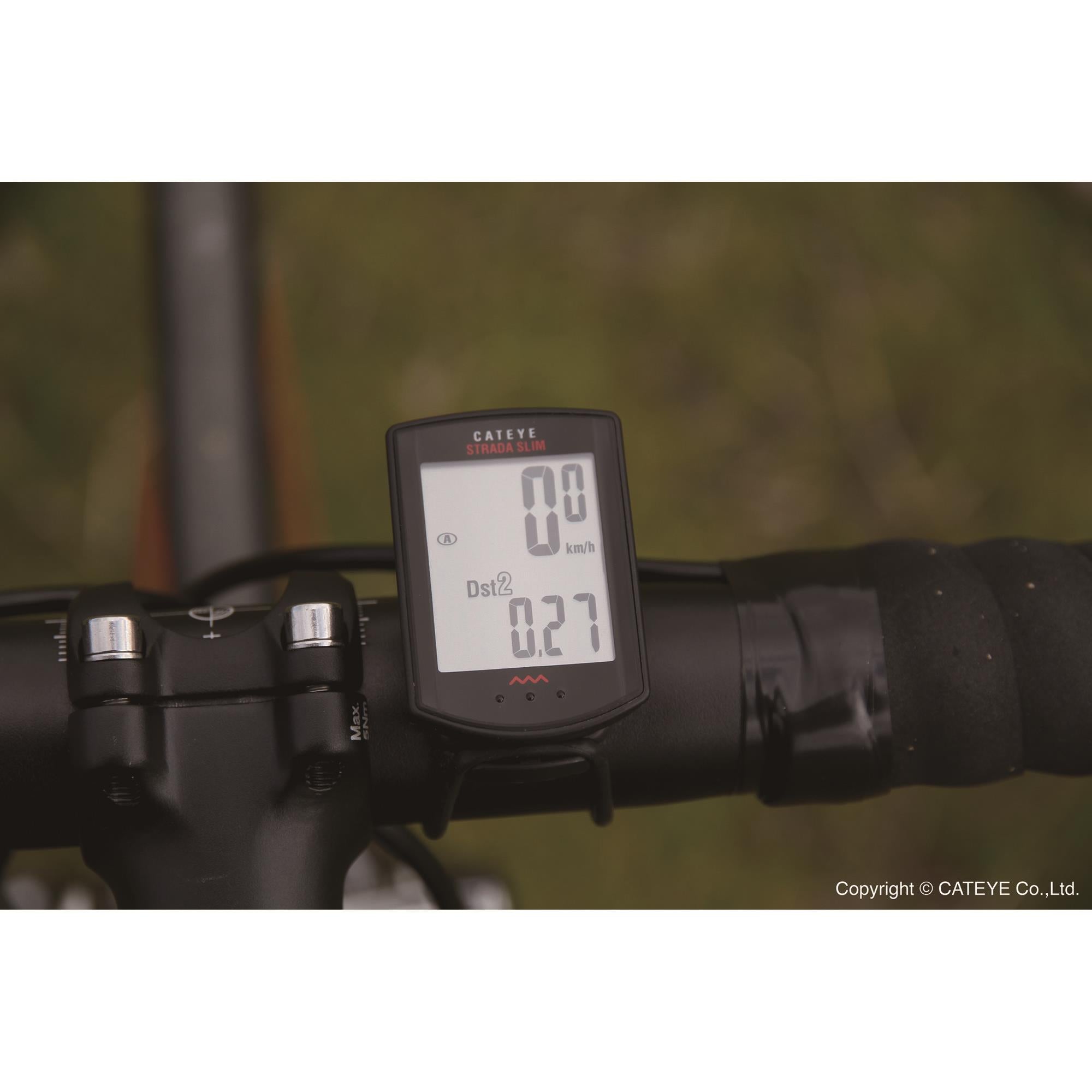 Cateye strada slim cycle deals computer and road sensor